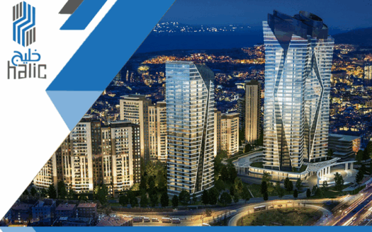 Modern real estate development in Türkiye with skyline and Bosphorus view